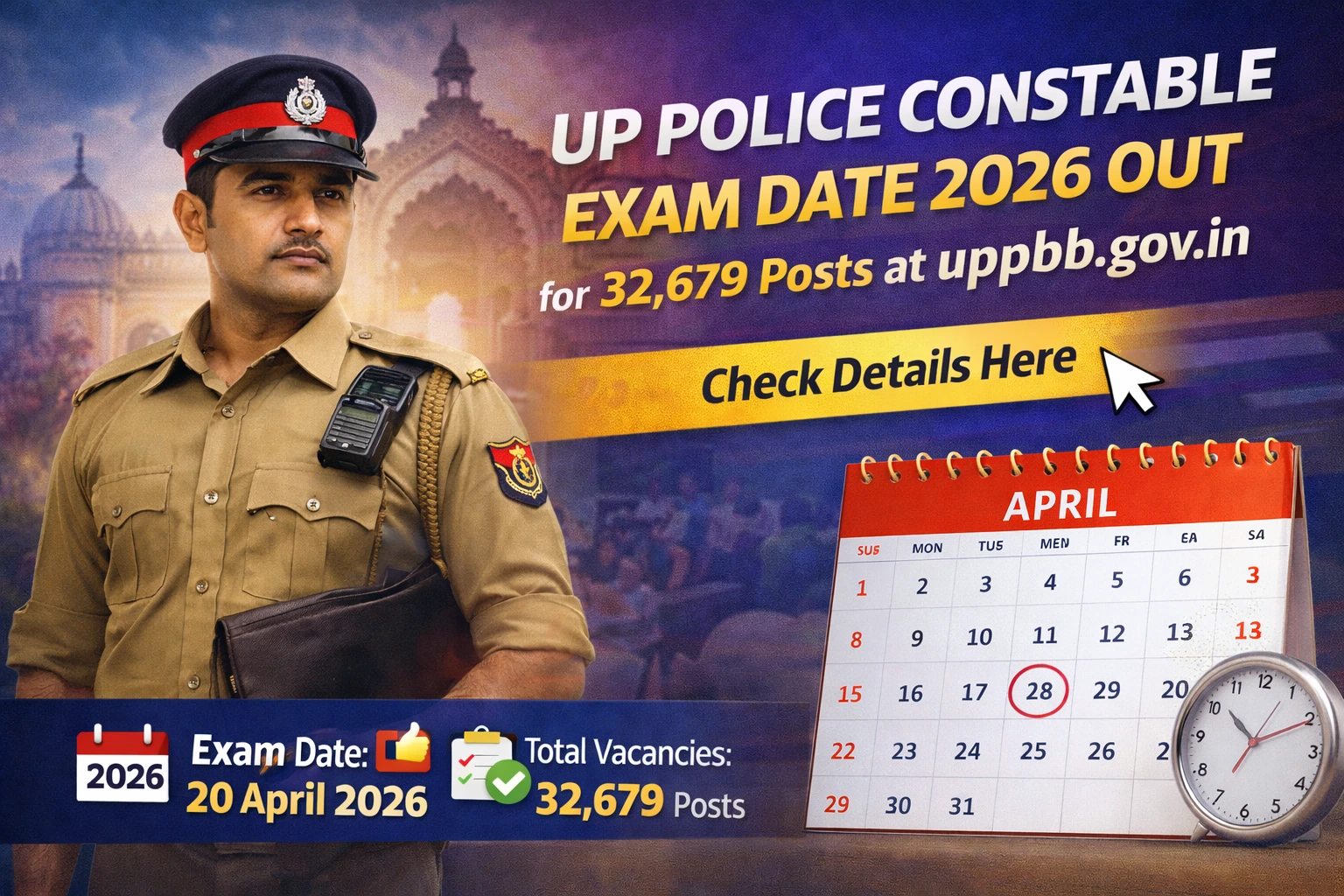 UP Police Constable Exam Date 2026 Out