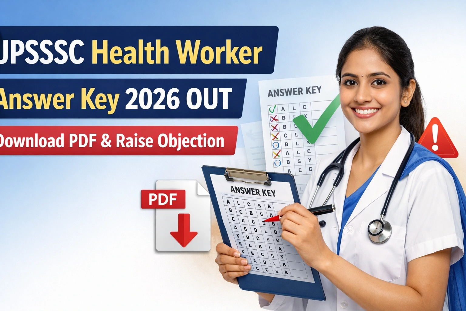 UPSSSC Health Worker Answer Key 2026 OUT &ndash; Download PDF & Raise Objection