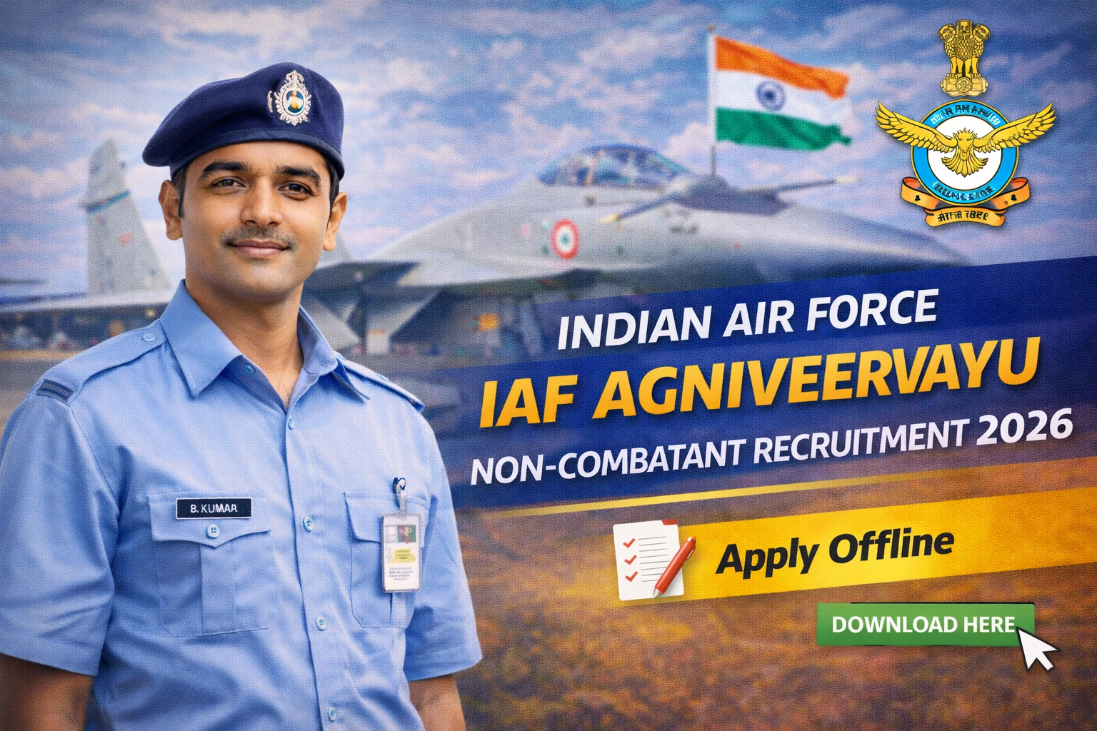 Indian Air Force IAF Agniveervayu NonCombatant Recruitment 2026 Apply ...