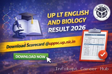UP LT English and Biology Result 2026 Download Scorecard