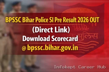 BPSSC Bihar Police SI Prelims Result 2026 OUT Check Merit List Cutoff Marks Scorecard and Next Step Full Career Guide