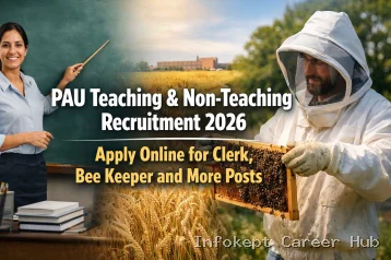 PAU Teaching and Non Teaching Recruitment 2026 Apply Online for Clerk Bee Keeper Various University Jobs
