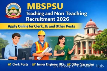 Apply online for MBSPSU Teaching and Non Teaching Recruitment 2026 &ndash; Clerk, JE, Assistant Professor