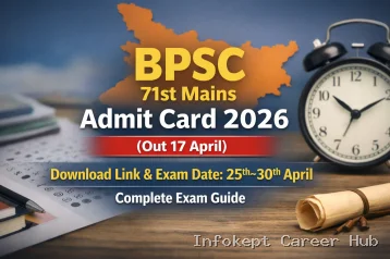 BPSC 71st Mains Admit Card 2026 (Out 17 April) &ndash; Download Link, Exam Date 25&ndash;30 April  Complete Exam Guide