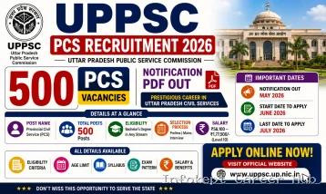UPPSC PCS Recruitment 2026 Notification PDF Out for 500 Posts